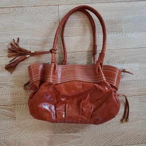 🌲 Tan leather bag